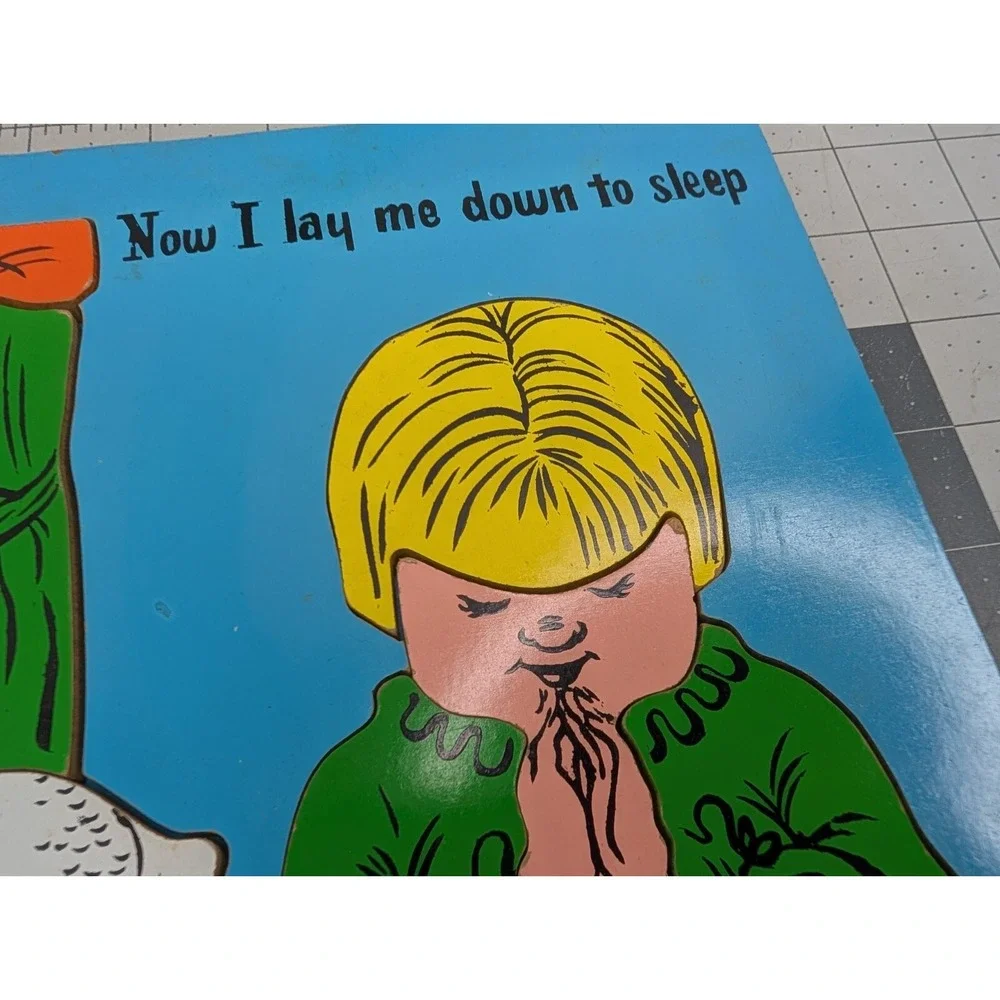 SIFO‎ Wooden Tray Puzzle Now I Lay Me Down To Sleep 12 Pcs